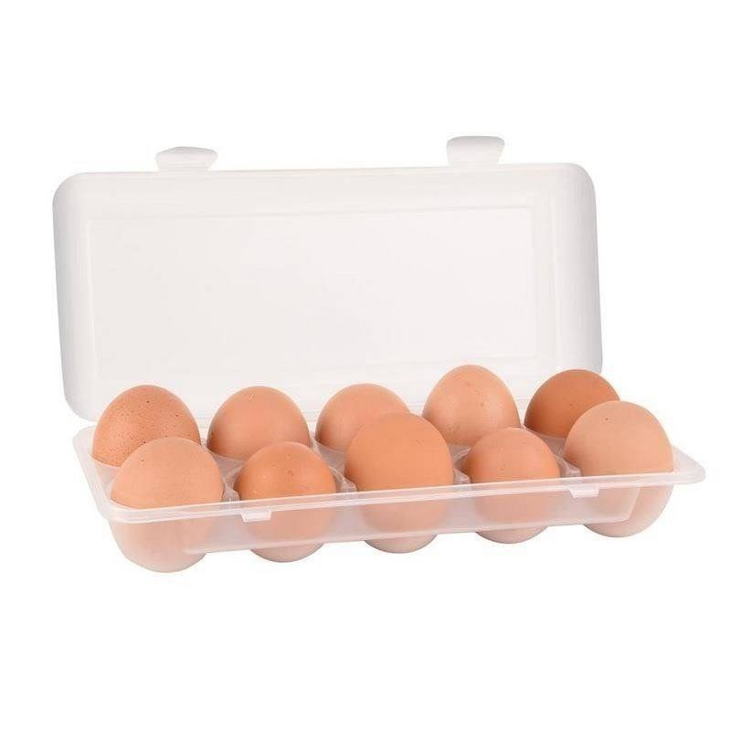 Aufbewahrungsbox für Eier Eierbehälter für 10 Eier aus Kunststoff