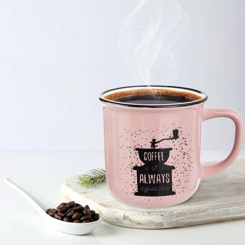 ORION Ceramic mug with handle for coffee tea 370 ml