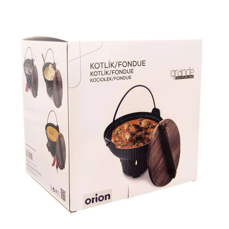 ORION Pot / cauldron for FONDUE cheese, meat, chocolate