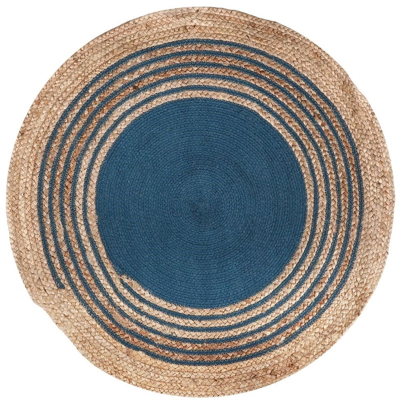 Dywan okrągły pleciony bawełniany naturalny jutowy dywanik boho 90 cm