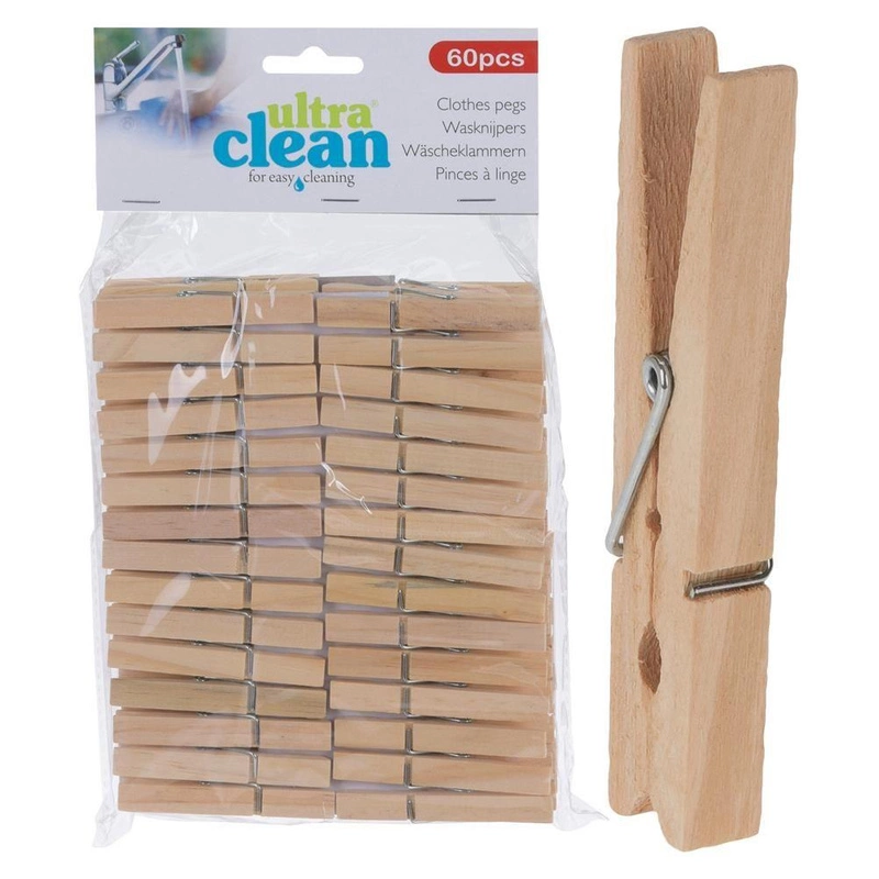 ORION Wooden pegs for laundry clothes underwear 60 pcs