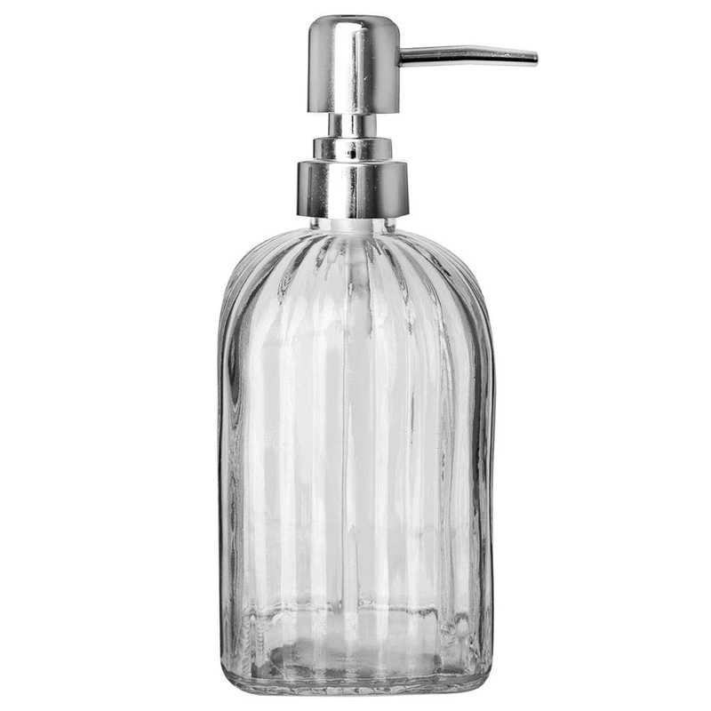 Seifenspender Flüssigseifenspender Spülmittelspender aus Glas 550 ml