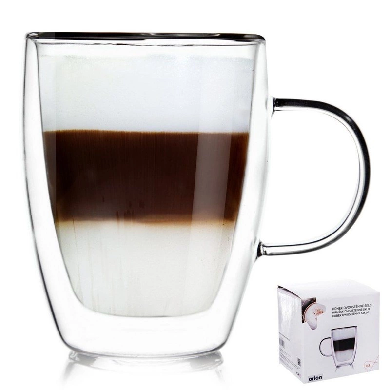 Szklanka termiczna z podwójną ścianką do kawy latte 300 ml