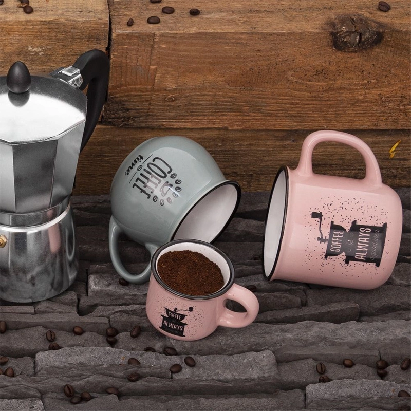 ORION Ceramic mug with handle for coffee tea 370 ml