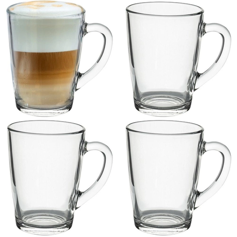 Kaffeeglas Teeglas mit Henkel 4er SET Trinkgläser-Set