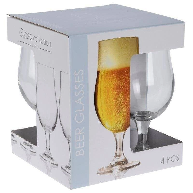 ORION Glass on stalk BEER GLASSWARE set of glasses glasses for beer cocktail 370ml 4 pieces