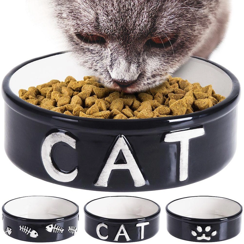 Miska ceramiczna dla kota na karmę wodę 18 cm 850 ml