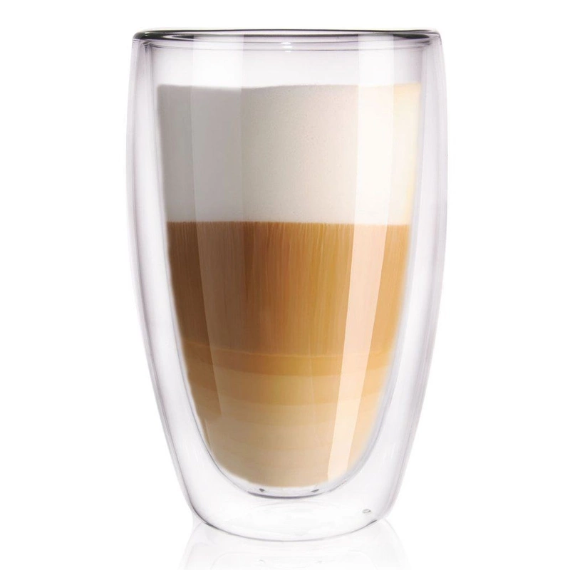 Szklanka termiczna z podwójną ścianką do kawy latte 450 ml