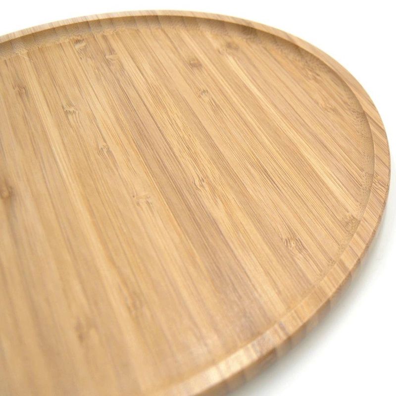ORION Wooden BAMBOO plate round tray cake stand 26 cm