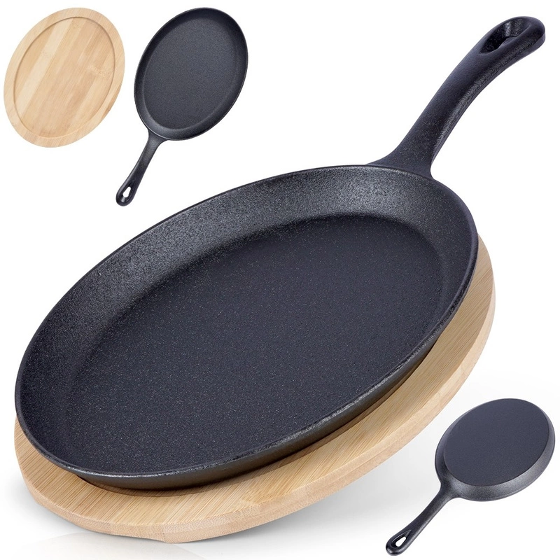 ORION CAST-IRON pan plate for serving 24 cm with board