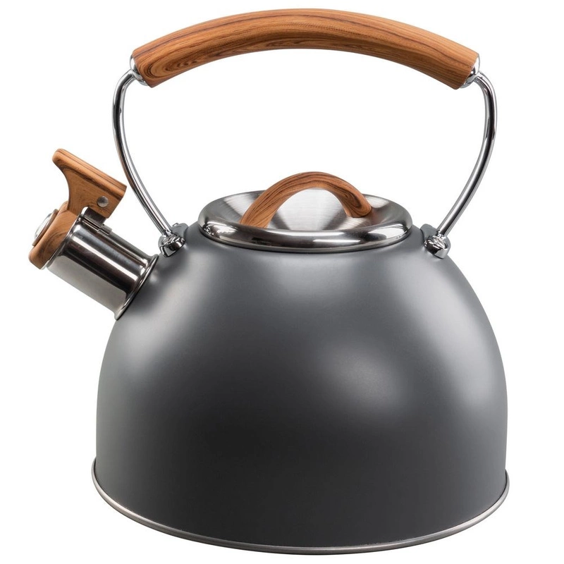 ORION GREY kettle brown handle with whistle GAS INDUCTION 2,5L