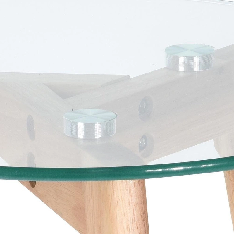 ORION COFFEE table wooden modern glass counter
