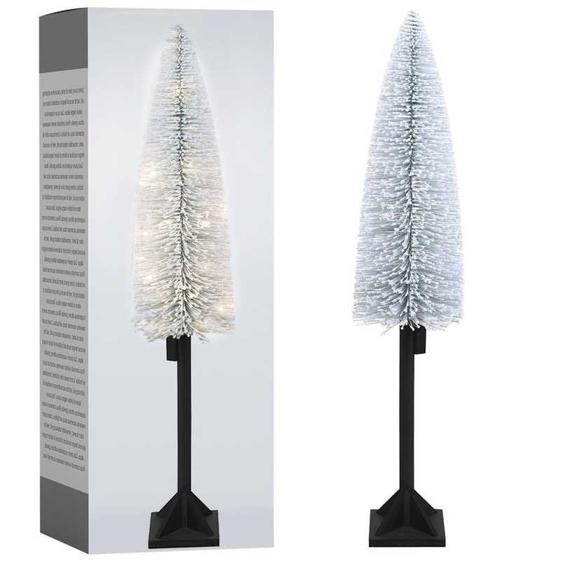 Choinka świecąca sztuczna ośnieżona drzewko świąteczne z lampkami oświetlenie 25 LED 120 cm